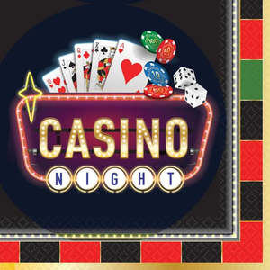 Casino Party: Roll The Dice Casino Napkins - Lunch 16 Pkt