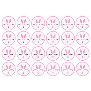 Bunny Edible Icing Cupcake Images