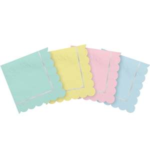 Pastel Party Supplies: Pretty Pastels Napkins - Beverage 16 Pkt LAST ONE