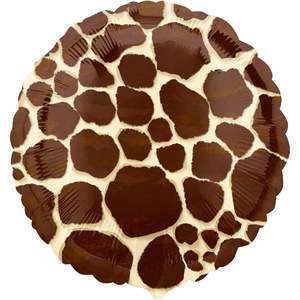 Giraffe Print Foil Balloon