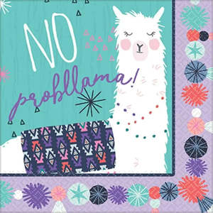Llama Party: Llama Fun Napkins - Lunch 16 Pkt