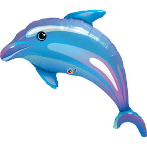 Delightful Dolphin Mini Shaped Foil Balloon - Add to Balloon Garland