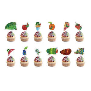 The Very Hungry Caterpillar Party: The Very Hungry Caterpillar Cupcake Toppers - 12 Pkt