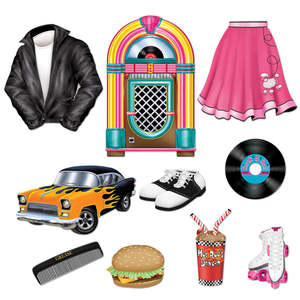 50's Rock & Roll Cutout Decorations