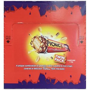 Cadbury Picnic Twin Pack 67G 25 Pack