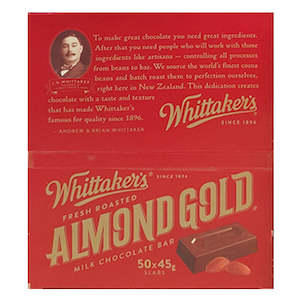 Chocolate Bars: Whittakers Slab Almond Gold 45g