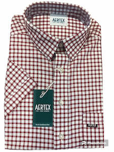 Shirts: Aertex Red/Check 88395