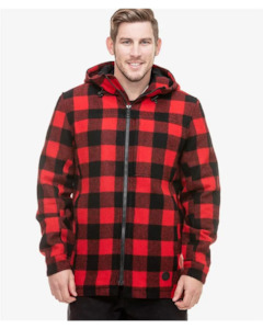 Swanndri: Swanndri Hudson Hoody Red/Black Check
