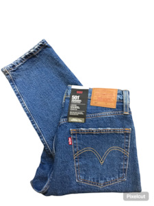 Womenswear: 501 Original cropped Stonewash