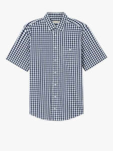 R M Williams: Hervey Shirt Navy/White
