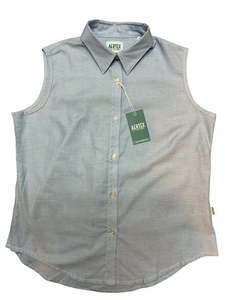 Womenswear: Aertex Sleeveless Plain Blue FYI175