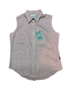Womenswear: Aertex Sleeveless Wine/Check FY8899