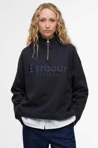 Barbour Sara Half Zip Sweatshirt Navy