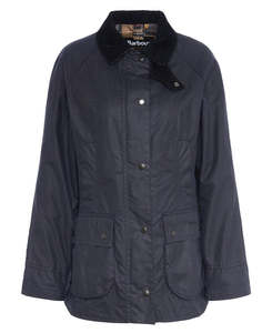 Barbour: Barbour Beadnell Wax Jacket Navy