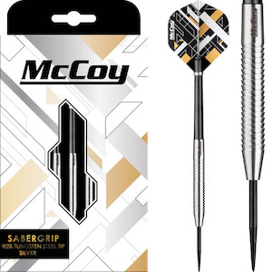 Products: McCoy Sabregrip 90% bullseyedarts