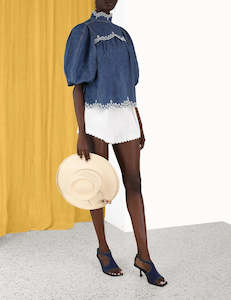 Top: ZIMMERMANN Laurel Scallop Edge Top Sz2 NZ12