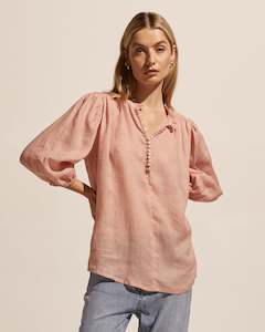 Top: ZOE KRATZMANN Lilt Top - Salmon Sz2 NZ12-14