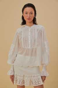Blouses: FARM RIO Long Sleeve Organic Cotton Blouse SzL