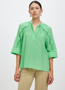 Blouses: DAY BIRGER ET MIKKELSEN Zachary Sheer Cotton Top Sz34 NZ8