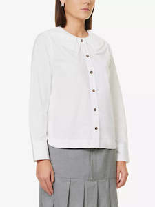 Shirts 1: GANNI Double Collar Shirt Sz40 NZ12/14