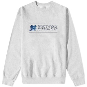 Sweatshirts: SPORTY & RICH 94 Running Club Logo Sweatshirt SzM