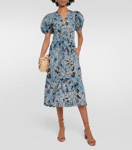 Dresses 1: ULLA JOHNSON Thelma Dress - Morning Glory Sz6 NZ10
