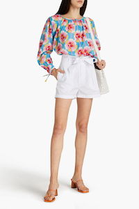 Shorts: ANTIK BATIK Kira Cotton Shorts - White Sz40 NZ10