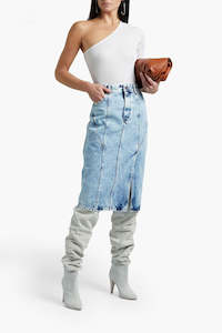 IRO Aypril Acid-wash Denim Midi Skirt - Sz34 NZXS