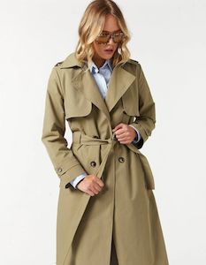 SUPERETTE Charlotte Trench - Khaki  Sz16
