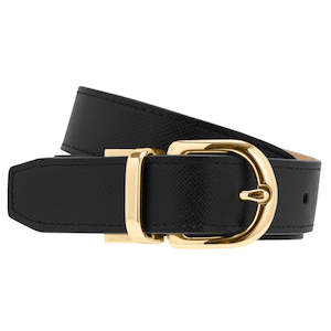 OROTON Inez Reversible Belt - Black/Tan or Navy/Bone