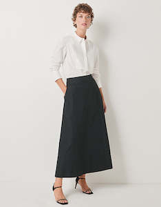 Skirts: THE WHITE COMPANY Taffeta Skirt - Black Sz10