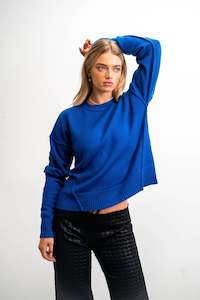 OHAE Margie Merino Jumper - Cobalt SzL