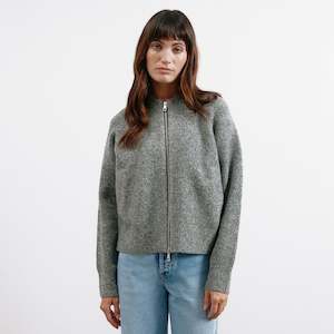 Sale: ALBARAY  Knitted Bomber - Grey Sz18