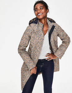 BODEN Suki Rainy Day Waterproof Coat - Leopard Print Sz18