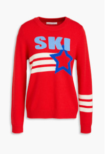 Cashmere: CHINTI & PARKER Ski Star Wool & Cashmere Blend Crewneck - Red SzM
