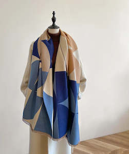 Wool & Polyester Blend Blanket Scarf - 5 COLOURS