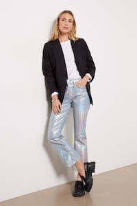 FRAME Le Crop Mini Boot - Hologram Sz28
