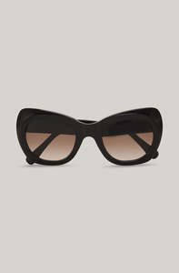Eyewear: GANNI Big Butterfly Sunglasses - Black
