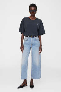 Shirts Tops: ANINE BING Rudy Tee Empowerment - Washed Black SzS