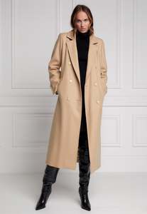 Jackets Coats: HOLLAND COOPER Double Breasted Coat - Camel Sz12