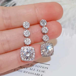Accessories: BEAUTIFUL EARTH Cubic Zirconia Drop Earrings