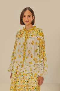 FARM RIO Azaleia Blouse - Off White SzM