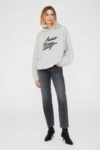 Sweatshirts: ANINE BING Harvey Sweatshirt Signature - Heather Grey SzM