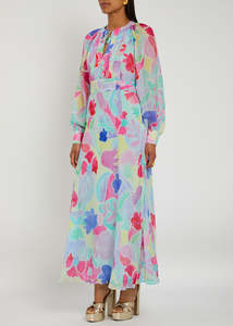 Midi: RIXO Aero Dress - Abstract Tulip Sz10