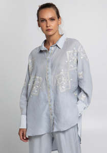 Shirts Tops: GREEK ARCHAIC KORI Lefkada Shirt - Grey SzS