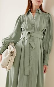 AJE Idealist Shirt Dress - Green Sz4
