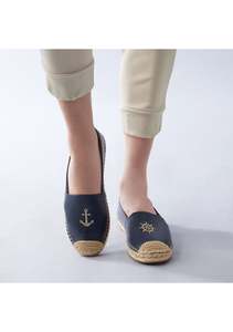 Shoes: NICOLE REBSTOCK  Nadia Leather Espadrille  - Midnight EU41