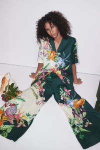 ALEMAIS Aggie Shirt - Green Floral Sz12