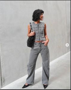 Bottoms: WYNN HAMLYN Darted Leg Jeans - Grey Sz6