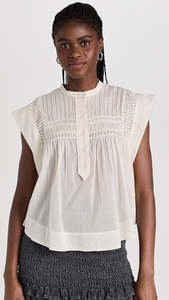 Shirts Tops: ISABEL MARANT ÉTOILE Leaza Top - Off White Sz38 NZ S/M
